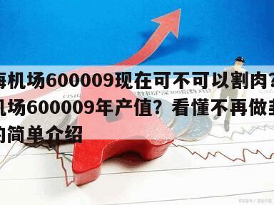 上海機場600009現在可不可以割肉？上海機場600009年產值？看懂不再做韭菜！的簡單介紹