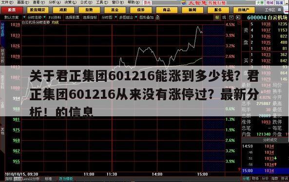關于君正集團601216能漲到多少錢？君正集團601216從來沒有漲停過？最新分析！的信息