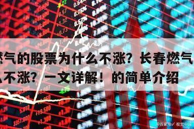 長春燃氣的股票為什么不漲？長春燃氣的股票為什么不漲？一文詳解！的簡單介紹