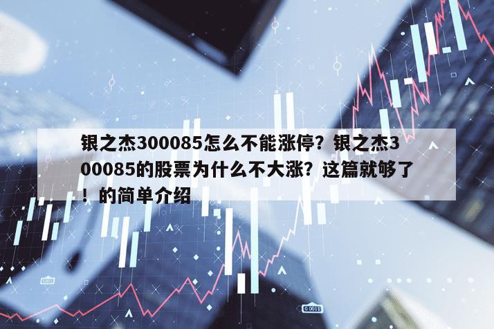 銀之杰300085怎么不能漲停？銀之杰300085的股票為什么不大漲？這篇就夠了！的簡單介紹