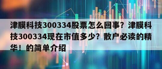 津膜科技300334股票怎么回事？津膜科技300334現在市值多少？散戶必讀的精華！的簡單介紹
