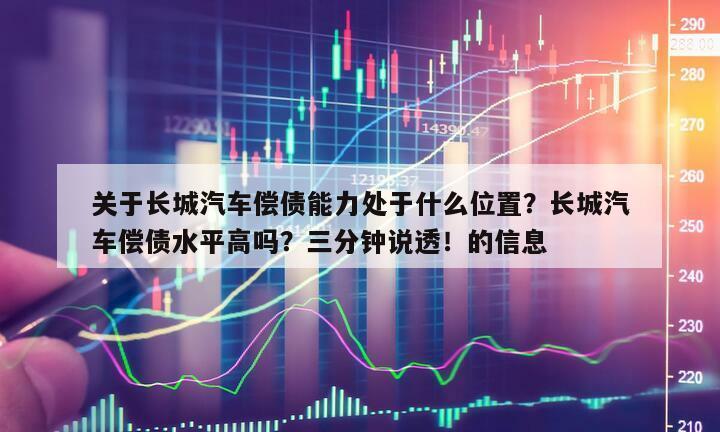 關于長城汽車償債能力處于什么位置？長城汽車償債水平高嗎？三分鐘說透！的信息