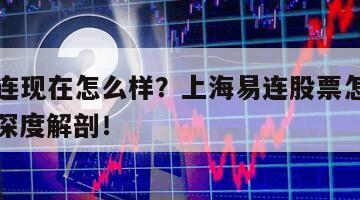 上海易連現在怎么樣？上海易連股票怎么樣了？小編深度解剖！