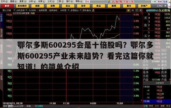 鄂爾多斯600295會是十倍股嗎？鄂爾多斯600295產業未來趨勢？看完這篇你就知道！的簡單介紹